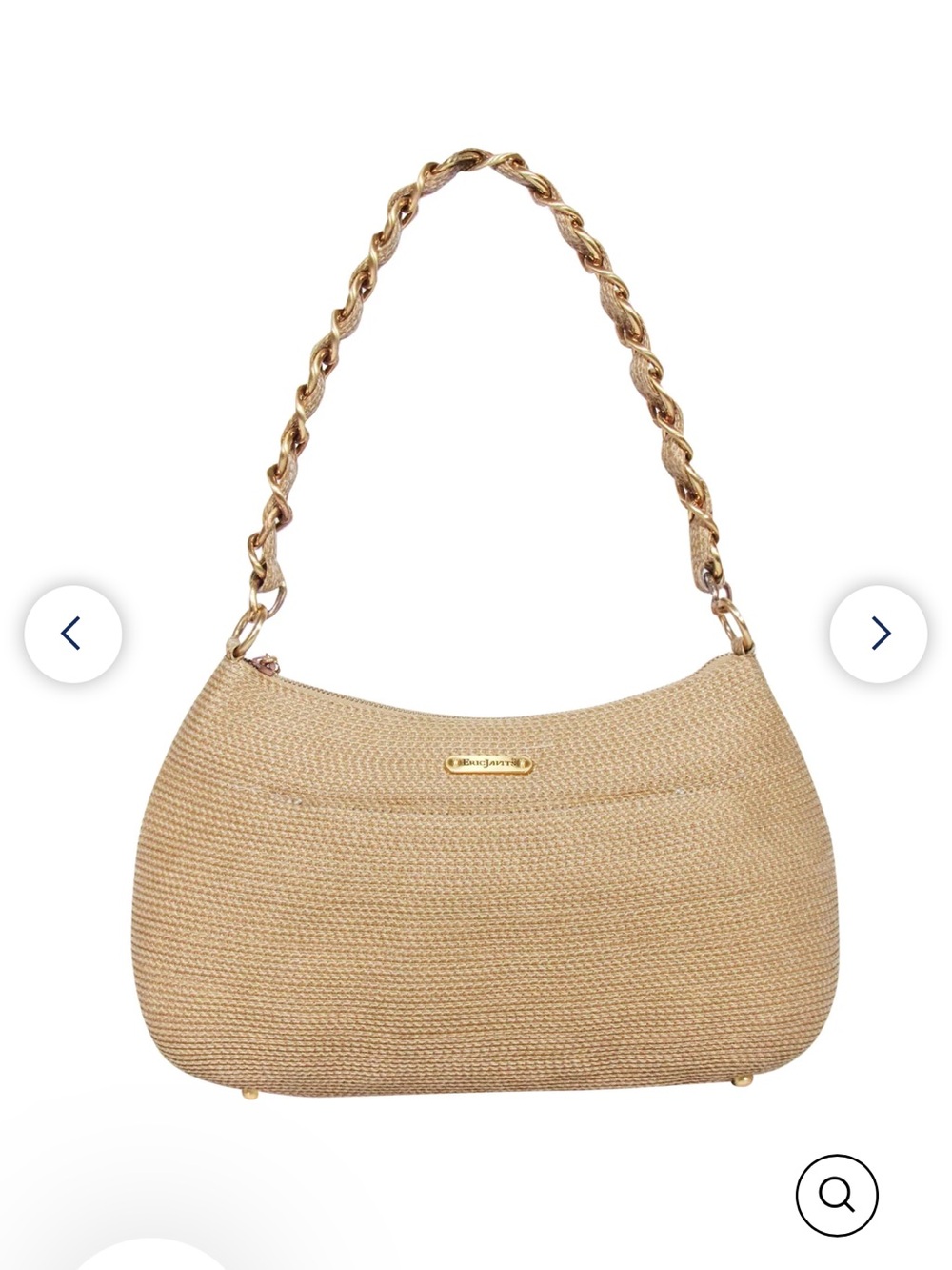 Eric Javits Woven Shoulder Bag with Gold Chain Strap